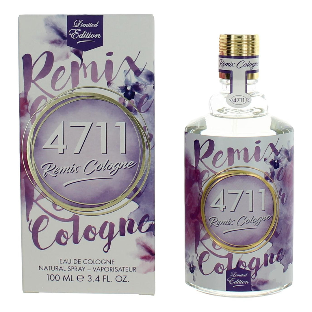 4711 Remix Cologne Lavender by Muelhens, 3.4oz Eau De Cologne Spray Unisex