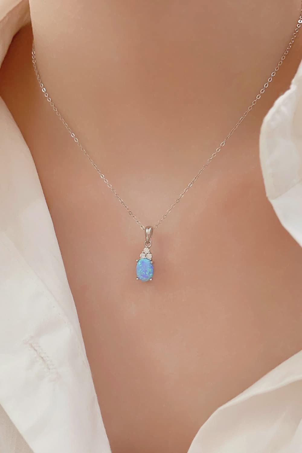 Find Your Center Opal Pendant Necklace - Stuffed Cart