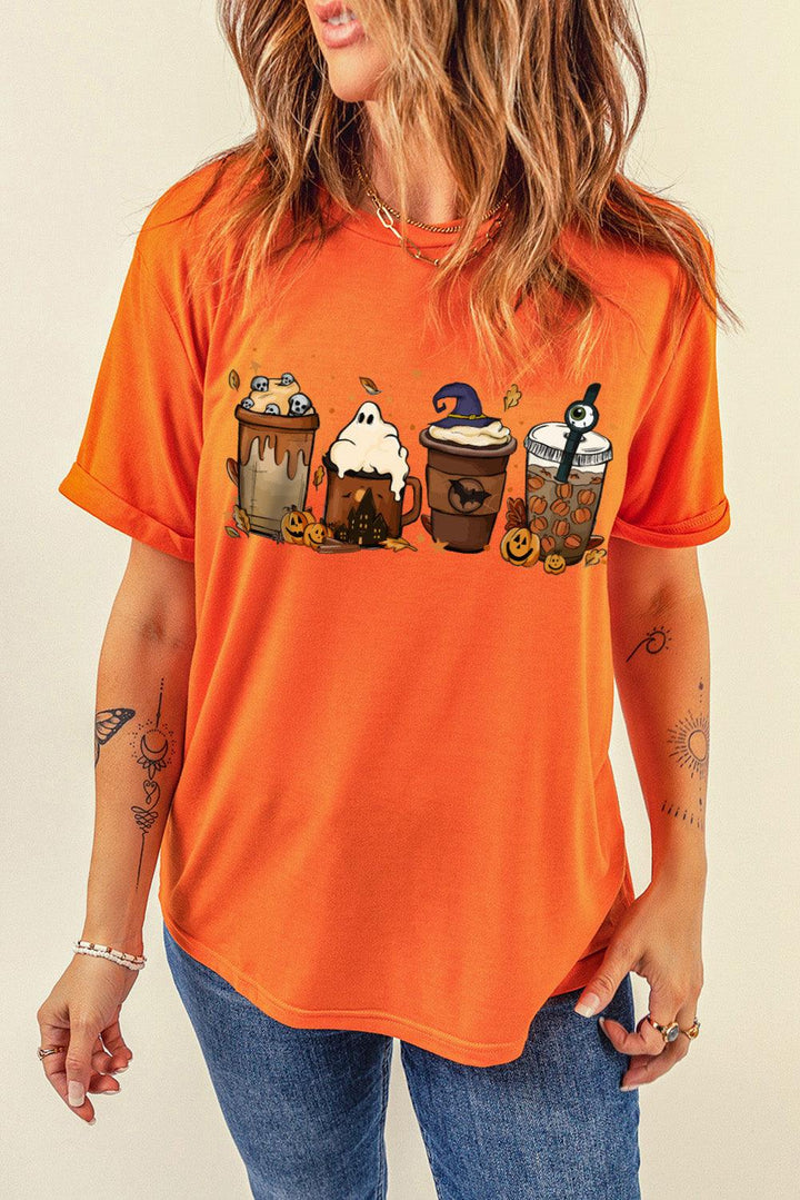 Graphic Round Neck T-Shirt - Stuffed Cart